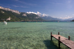 swimming in lake Annecy